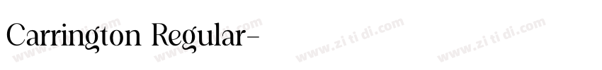 Carrington Regular字体转换